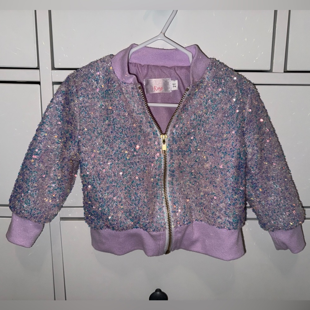 Sparkly Lavender Kids‎ Puffer Jacket